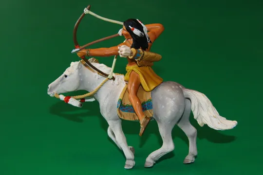 ІНДІАНЕЦЬ СІУ З ЛУКОМ на коні индеец SCHLEICH 90-100мм ФРГ ФРН Де купити