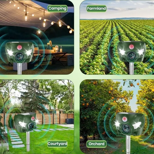 Ультразвуковий відлякувач тварин,із звуковим сигналом і спалахом Solar Animal Repeller (24) Характеристики