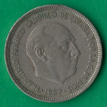 фото, 5 песет 1957 (1974) року Іспанія [БР]