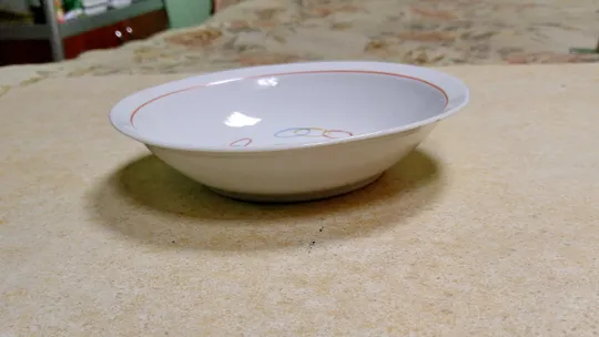 Тарілка миска глибока дитяча Клоун з песиком стара радянська порцеляна Баранівка Вживане #2 Скол Торговий майданчик