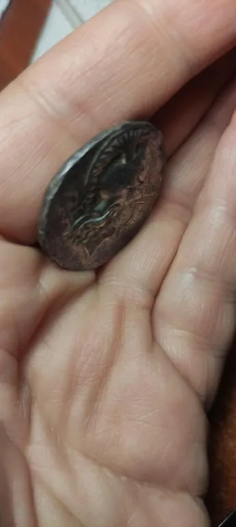 Большая монета Древней Греции Тетрадрахма -Афина в шлеме, богиня победы Ника, 2 век н.э mf523 Продаж