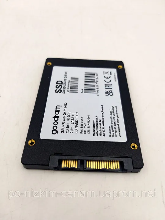 Накопичувач SSD Goodram CX400-512-G2 - SATAIII - 512Gb - Жорсткий диск для ноутбука (HDD) - 2.5&quot; - як Новий ! Де купити