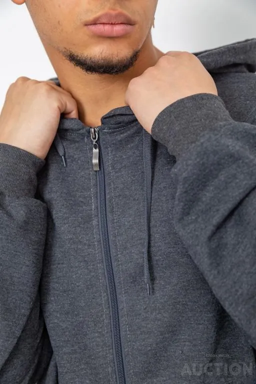 Спорт костюм мужской, цвет темно-серый, 244R9111 Де купити