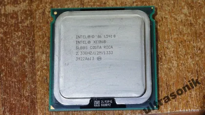 фото, 10шт. 4x ядерных Intel Xeon L5410 (аналог Core™2 Quad Q8200) 2.33GHz/12M/1333MHz LGA771 50W Вживане