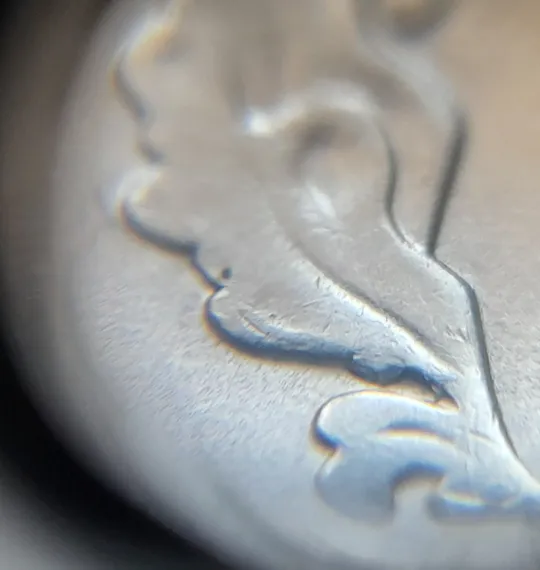 (5718) 50 копійок 2014 гарні викрошки та розколи на аверсі (50 копеек 2014 брак) Продаж