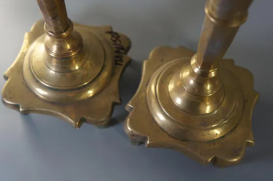 Подсвечники пара подсвечник на ножках высота 25 см лот 2 шт (№ 1136) Інтернет-аукціон