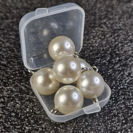 Купити Набір великих перлиноподібних підвісок з металевими петельками