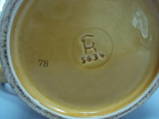 Пивной бокал фарфор клеймо К 5634 кружка пивная охота олень глухарь высота 14,4 см №20 Інтернет-аукціон