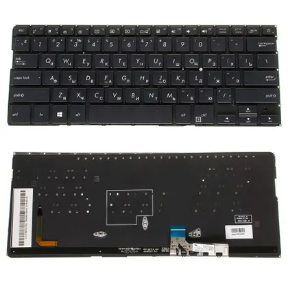 фото, Клавіатура для ноутбука ASUS (UX331 series) rus, black, без фрейма, підсвічування клавіш