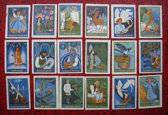 Малахитовая шкатулка - П. Бажов = Сірникові етикетки - Сувенірна серія 1988 р. = СРСР = 18 шт. Ціна