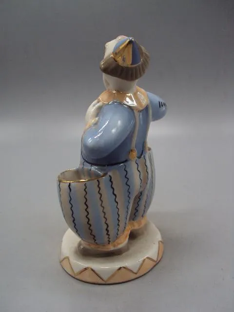 Карандашница фарфор Кисловодск фигура Клоун с карманами 1970-1980 гг. подставка для ручек №14218 Характеристики