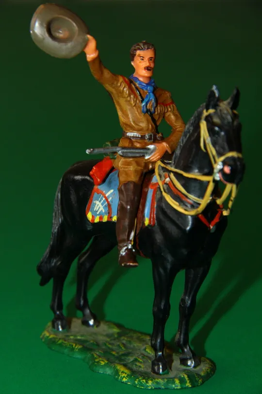 ковбой трапер ОЛД ШАТТЕРХЕНД на коні № 7550 траппер ELASTOLIN 70мм ФРГ Ціна