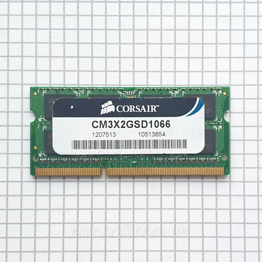 Модуль пам&#039;яті Corsair Value Select 2GB DDR3 1066MHz CM3X2GSD1066 для ноутбука Ціна