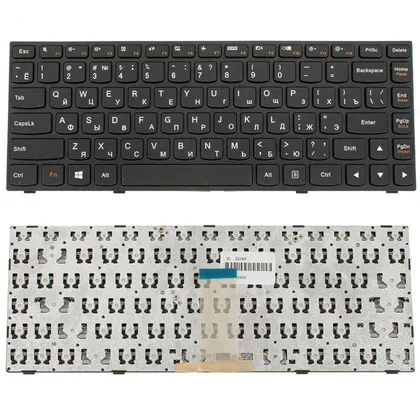 фото, Клавіатура для ноутбука LENOVO (G40-30, G40-45, G40-70, Z40-70, Z40-75, Flex 2-14) rus, black, black frame