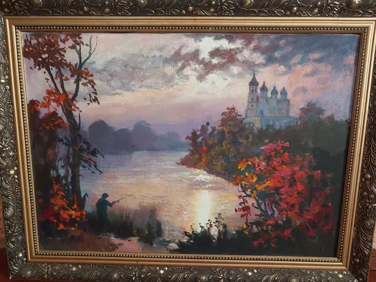 Купити Картина "Вечір Овруч" 70х50. Олія, полотно.