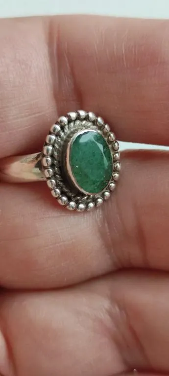 Кольцо женское серебро 925 камень жадеит  bm393 З аукціону