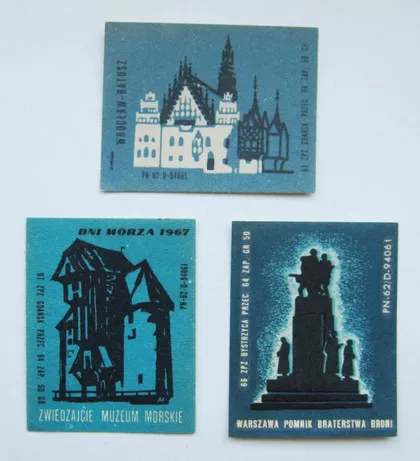 фото, АРХИТЕКТУРА - ПАМЯТНИКИ = ПОЛЬША = СПИЧЕЧНЫЕ ЭТИКЕТКИ 1960-е г. = 3 шт. #