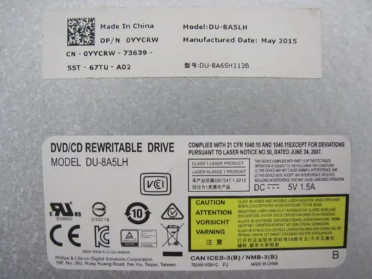 №262-9 DVD-привод 0YYCRW для Dell Inspiron 15 3541 3542 5000 оригінал Продаж