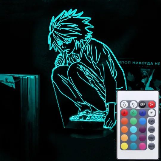 Акриловий світильник-нічник з пультом 16 кольорів L c Зошит Смерті tty-n001974 Ціна