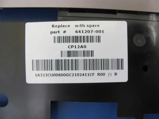 №12-2 Кришка панель палмрест 641207-001 для HP Elitebook 8560p 8570p оригінал З аукціону