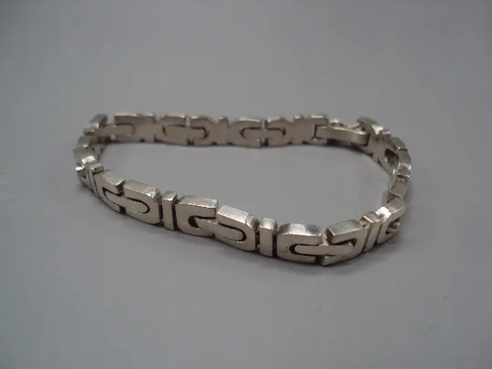 Браслет унисекс плетение улитка серебро 925 проба Мехико вес 34,29 г длина 29 см ширина 8 мм №15571 Торговий майданчик