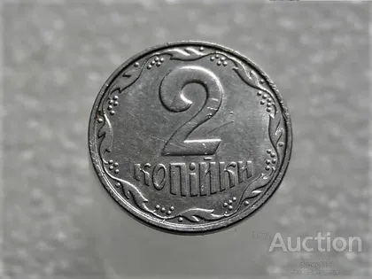 фото, 2 копійки 2008 рік Україна " Брак, Проточка Штемпеля Аверса по Колу " (315+)