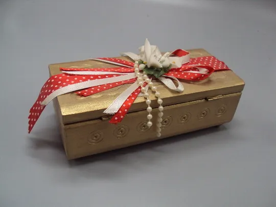 Шкатулка с бантиком дерево цветы каллы размер 5,4 х 15,7 х 7 см №18388 Інтернет-аукціон