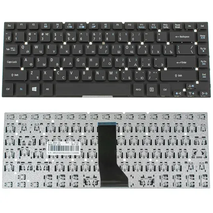 фото, Клавіатура для ноутбука ACER (AS: 3830, 4830, TM: 3830, 4755, 4830) rus, black, без фрейма (Win 7)