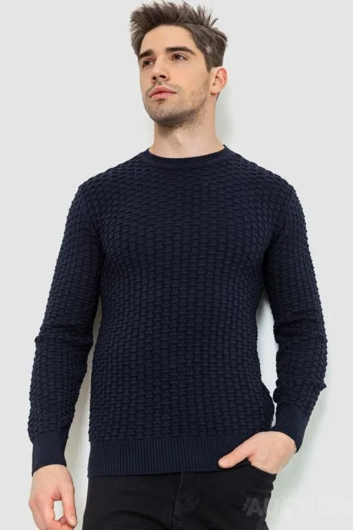 Свитер мужской, цвет темно-синий, 214R06260-2 Ціна