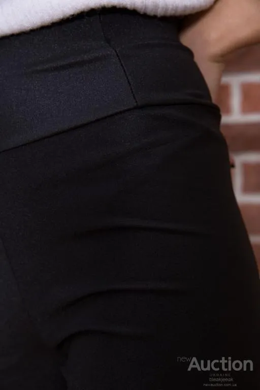 Черные лосины, из эко-кожи, с утягивающим эффектом, 164R1497 Де купити