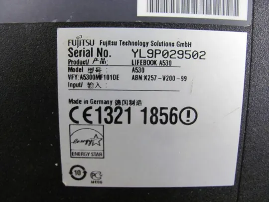 №306-6 Кришка панель палмрест та тачпад CP489112-01 33FH2TCJT30 для Fujitsu Lifebook A530 оригінал З аукціону