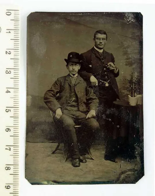 Ферротип ferrotype Двоє друзів 1870-80-ті рр. Germany З аукціону