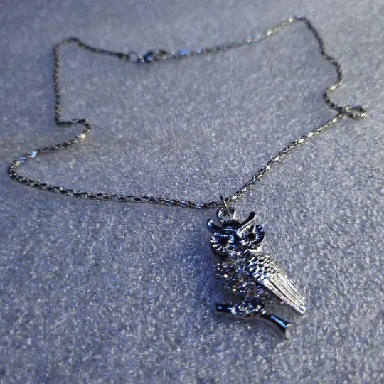 Ніжний ланцюжок з кулоном сови зі стразами Інтернет-аукціон