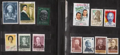 фото, ПЕРСОНИ - ЛИЧНОСТИ = СССР - СРСР = 1980 р. = гаш. = 13 шт. ==