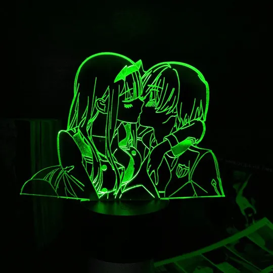 Акриловий світильник-нічник Darling in the Franxx зелений tty-n002187 Ціна