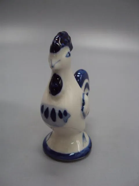 Фигура фарфор статуэтка Гжель петух миниатюра петушок высота 7,7 см №14056 Характеристики