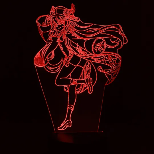 Акриловий світильник-нічник Ху Тао (Hu Tao) червоний tty-n000580 Ціна