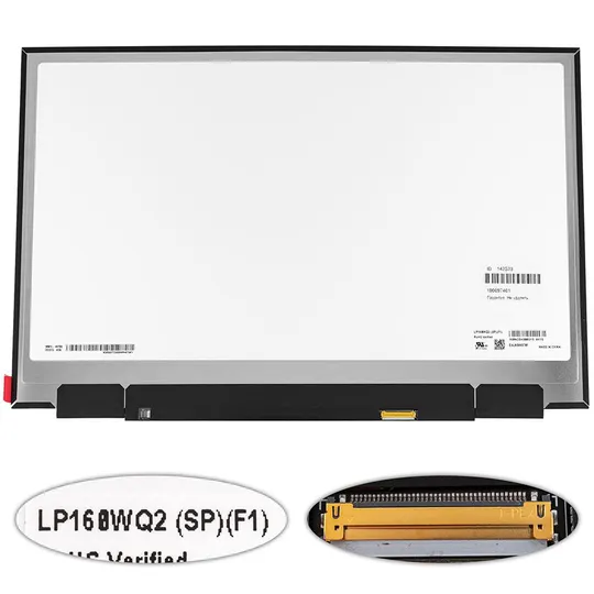 Матриця 16.0" LP160WQ2-SPF1 (2560*1600, 40pin(eDP, IPS, 144Hz), LED, SLIM(без планок та вушок), матова, роз'єм праворуч внизу) для Ціна
