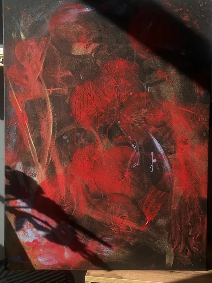 фото, Картина грудьми темна ніч