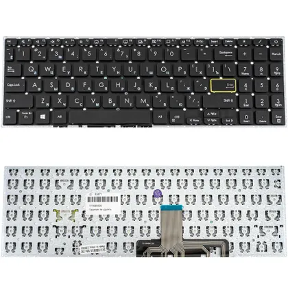 фото, Клавіатура для ноутбука ASUS (X521 series) rus, black, без фрейма