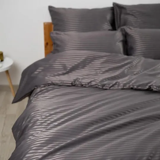Постельное белье евро ТЕП Sateen Shine Graphite 2-04120-28493 200х215 см графитовое Де купити