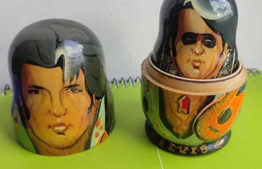 Редкая винтажная матрёшка Элвис Пресли хорошее состояние интересное исполнение np226 Продаж