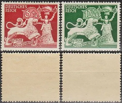 фото, 1942 - Рейх - Ювелірне мистецтво Mi.816-17 **