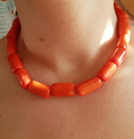 Красивое и сексуальное колье из кораллов, крупные натуральные бусы  mr581 З аукціону