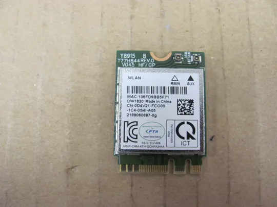 номер0693-16 WI-FI модуль 0D4V21  для  Dell Inspiron 15 Pro 5501 5510 5511 5515 5000 PRECISION 7540 7710 77207730 7740  7510 7720 оригінал Ціна