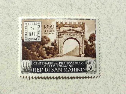 фото, Поштова марка Сан-Марино 1959 рік **