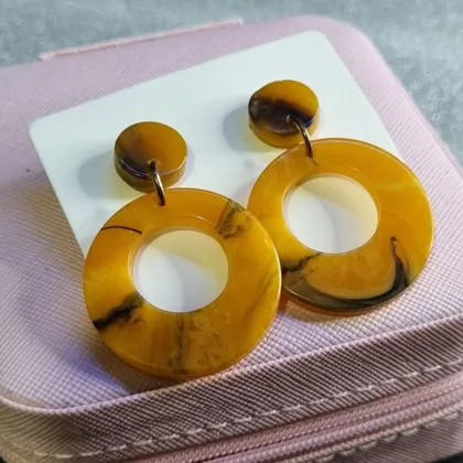 фото, Сережки з глянцевим покриттям