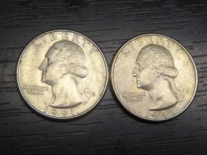 фото, 1/4 долара 1991 США (два різновиди)