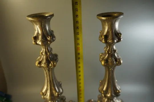 Подсвечники пара подсвечник высота 26-27 см лот 2 шт №10628 Продаж