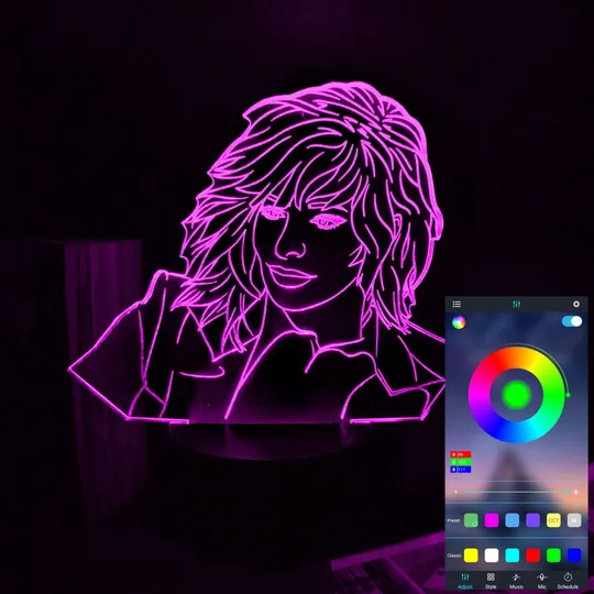 Акриловий світильник-нічник керування з телефона Mylene Farmer 2 tty-n002185 Ціна